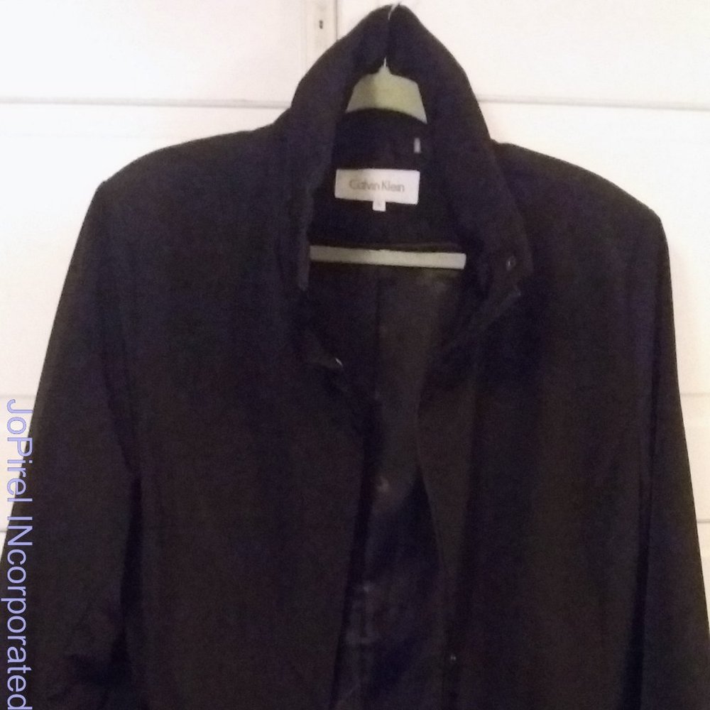 Calvin Klein Single Breasted Zippered Water Resistant Trench